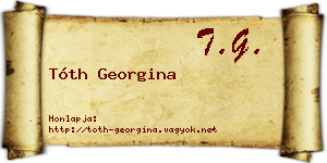 Tóth Georgina névjegykártya